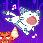 Cat Dash Cute Cat Music Game Unlimited Money Mod Apk VARY
